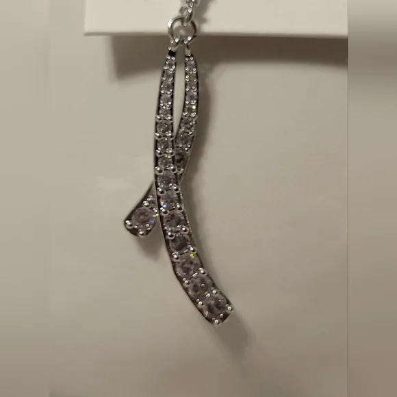 Silver Dangle Hook Earrings - Picture 2 of 3